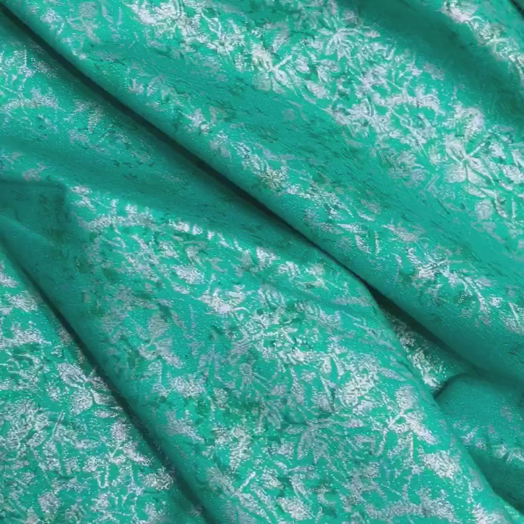Michael Miller Fairy Frost with Pearlised Metallic Cotton Blue Fabric CM0376-Isle