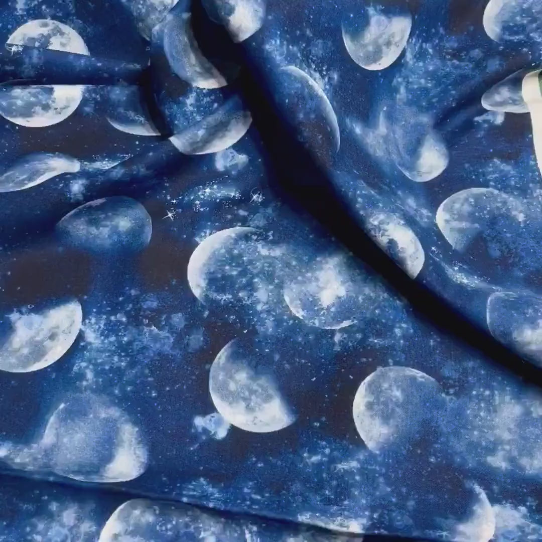 Space Planets Navy Blue fabric Quilting Craft 100% Cotton Timeless Treasures C6447