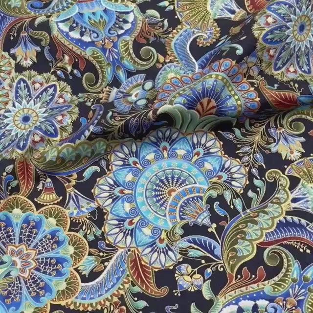 Alexandria Black fabric, Timeless Treasures, Craft Cotton Quilters fabric TT-CM4592