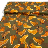 Man Cave Work Boots Khaki - Benartex - Cotton Quilting Fabric - BT05830.49
