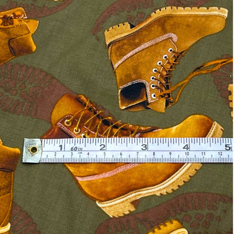 Man Cave Work Boots Khaki - Benartex - Cotton Quilting Fabric - BT05830.49