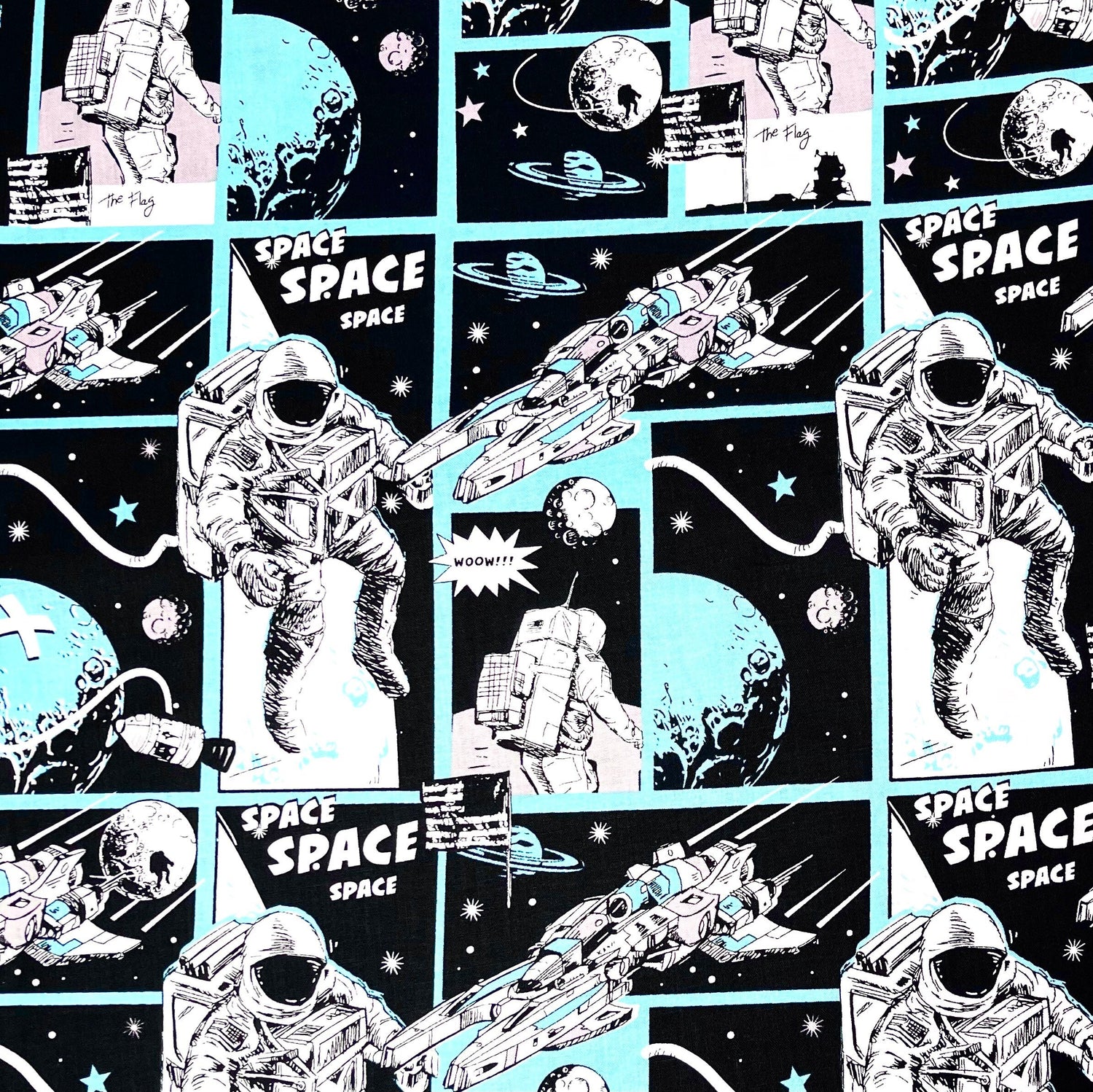 Spaced Out Astronauts by Timeless Treasures (Cotton Fabric)