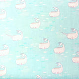 Whale fabric Michael Miller Fabric Find the Narwhal 50cm Out to Sea DC5621-Aqua