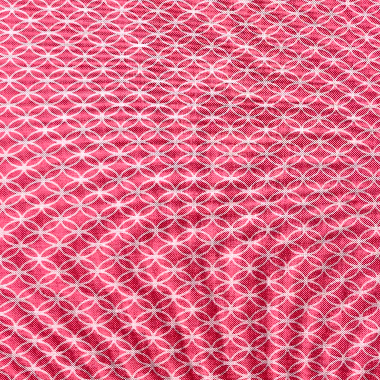 Geometric Fabric Chinoiserie Lilliana Coral Michael Miller CX7296