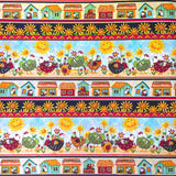 Sunflower Serenade: Chicken Border Fabric by Henry Glass - HG6873-44
