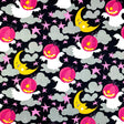 Halloween fabric Moonlight Vampire, pink pumpkin ghosts by David Walker  for FreeSpirit SKU: DW104.Vamp