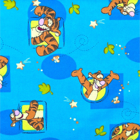 Flannel fabric Disney Tigger Star Blue FLANNEL SP-3039187