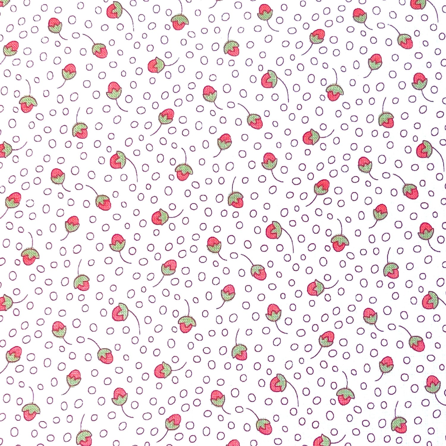 Floral fabric, Cotton Quilting fabric, Garden Whimsy, Tossed Buds HG8677-44Cream