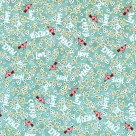 Love Peace Hope Words Blue Henry Glass