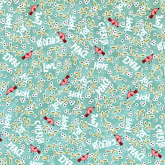 Love Peace Hope Words Blue Henry Glass