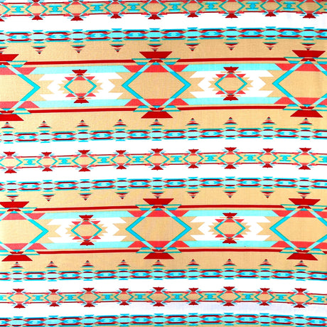 Blanket Stripe Kohana, Cotton Quilting Fabric by 3Wishes 3W-11646Tan