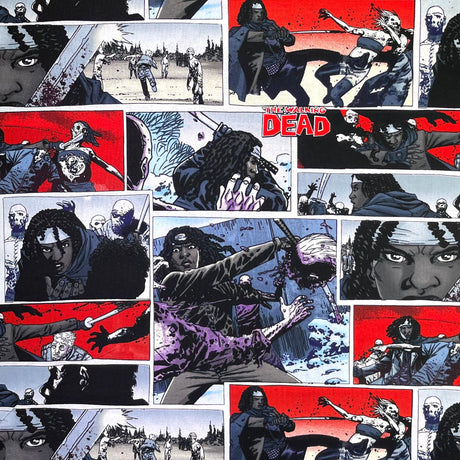Licensed fabric Walking Dead Woman with Sword fabric Quilting Sewing Crafting fabric Springs Creative