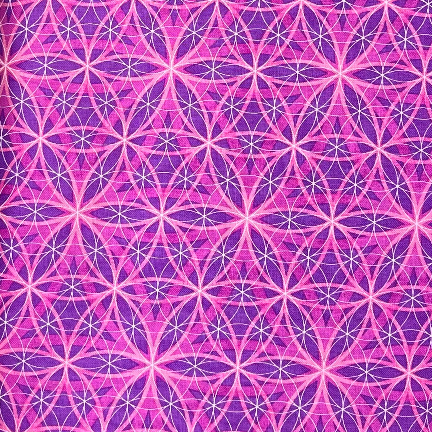 Pink fabric Geometric Circle Quilting 100% Cotton fabric Enjoy the Ride Studio E