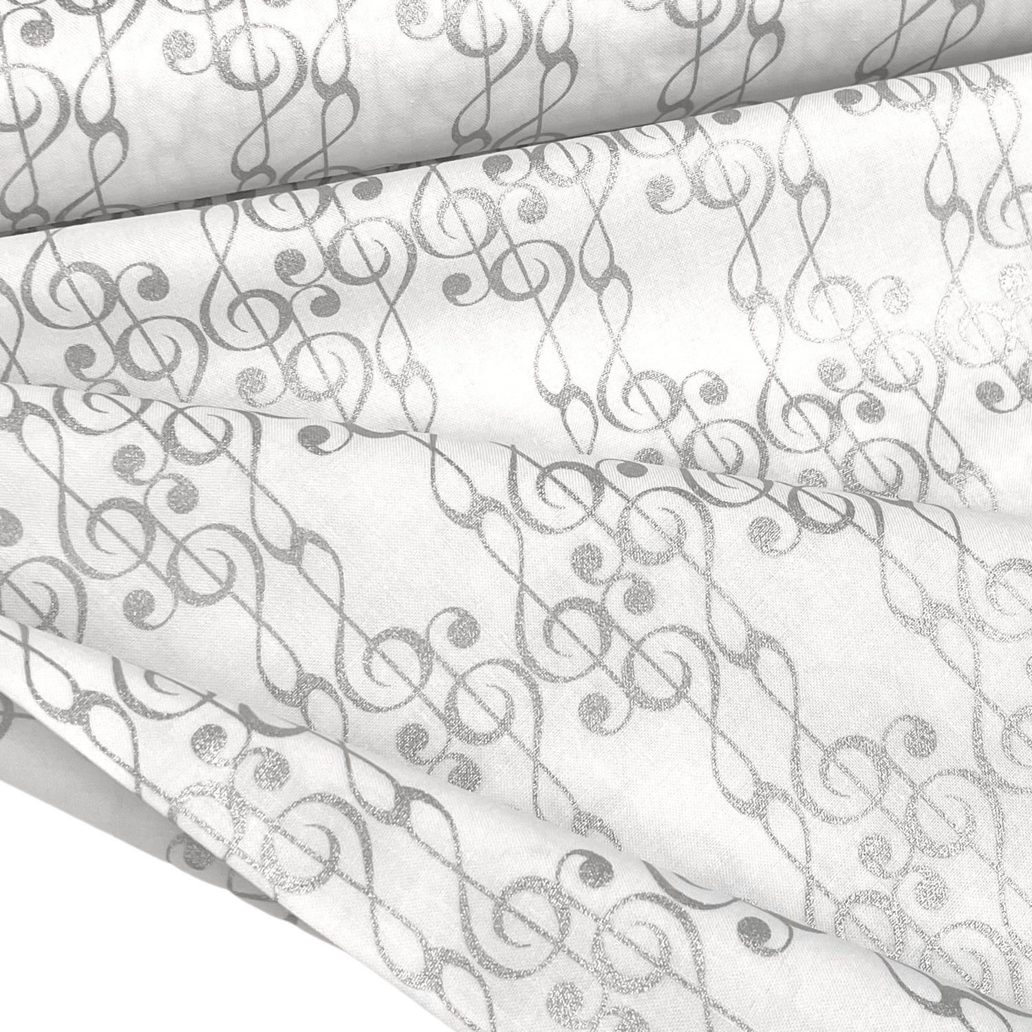 Musical fabric Silver Notes Concerto Benartex