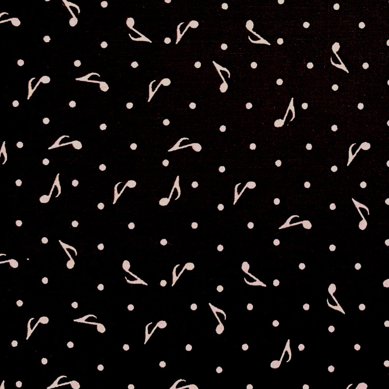 Musical Notes fabric Pink musical notes on Black fabric Benartex 8453-99