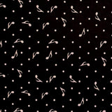 Musical Notes fabric Pink musical notes on Black fabric Benartex 8453-99