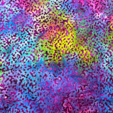 Batik Fabric Purple Blue Yellow Lime Gemstones Multi by Henry Glass HG8649-89