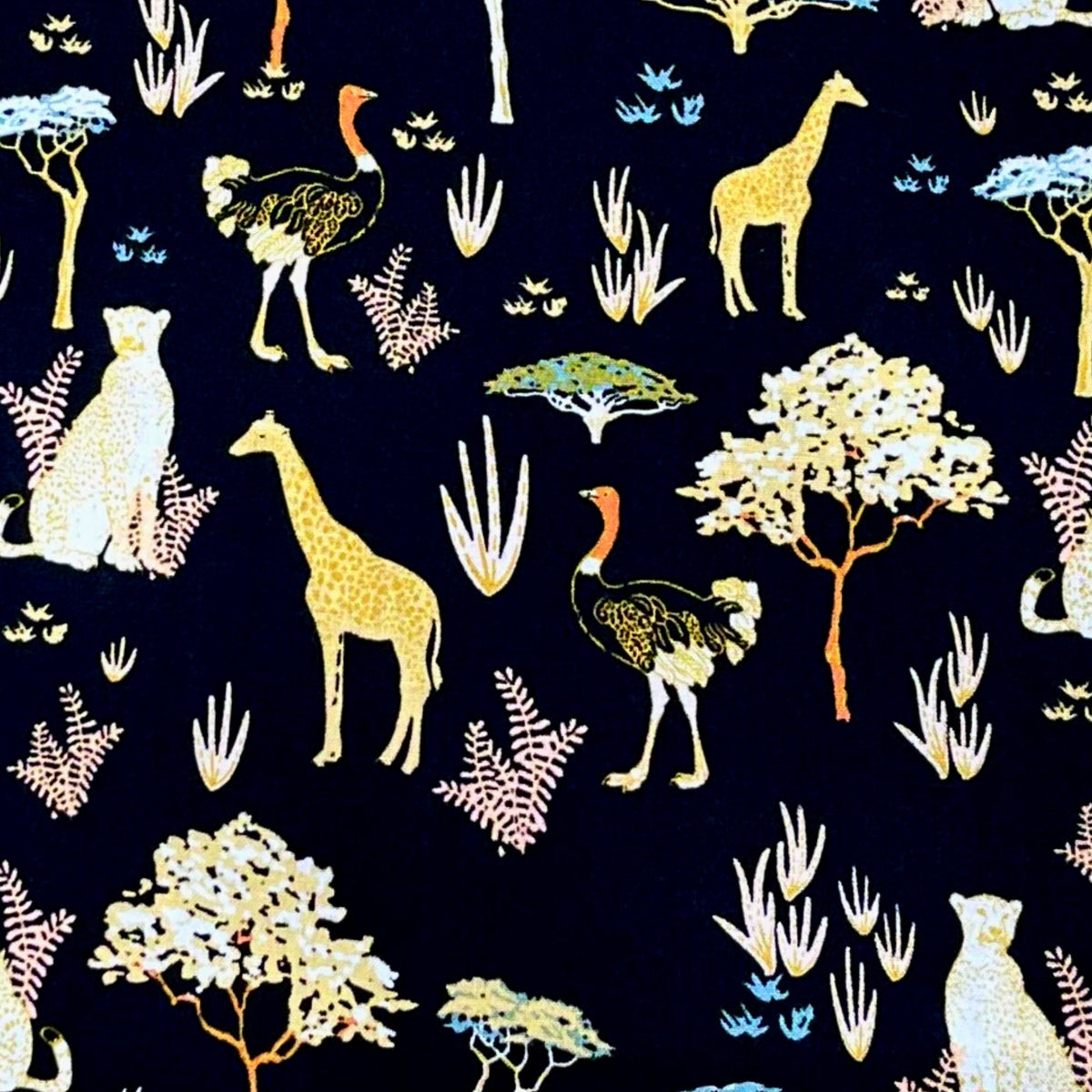 Safari Animals, fabric, Safari Dreams Menagerie Camelot Fabrics CF-29180101-03