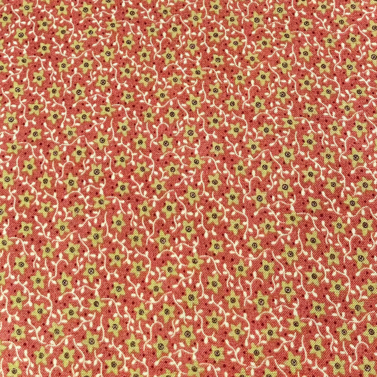 Peace on Earth Christmas Floral Red fabric Henry Glass 8501.44