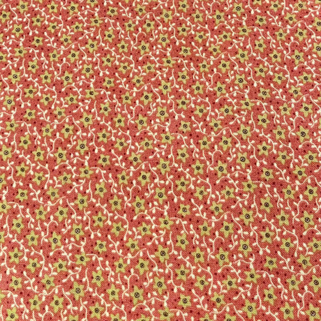 Peace on Earth Christmas Floral Red fabric Henry Glass 8501.44