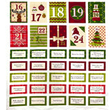 Glad Tidings, Advent Calendar, Christmas Cotton Quilting Fabric, Henry Glass, PANEL - 8759.44P