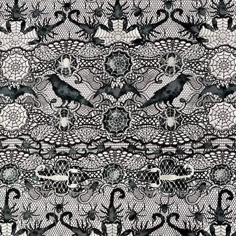Wicked Lace fabric 50cm Gothic Fabric Timeless Treasures C5250 Cotton Quilting Craft fabric