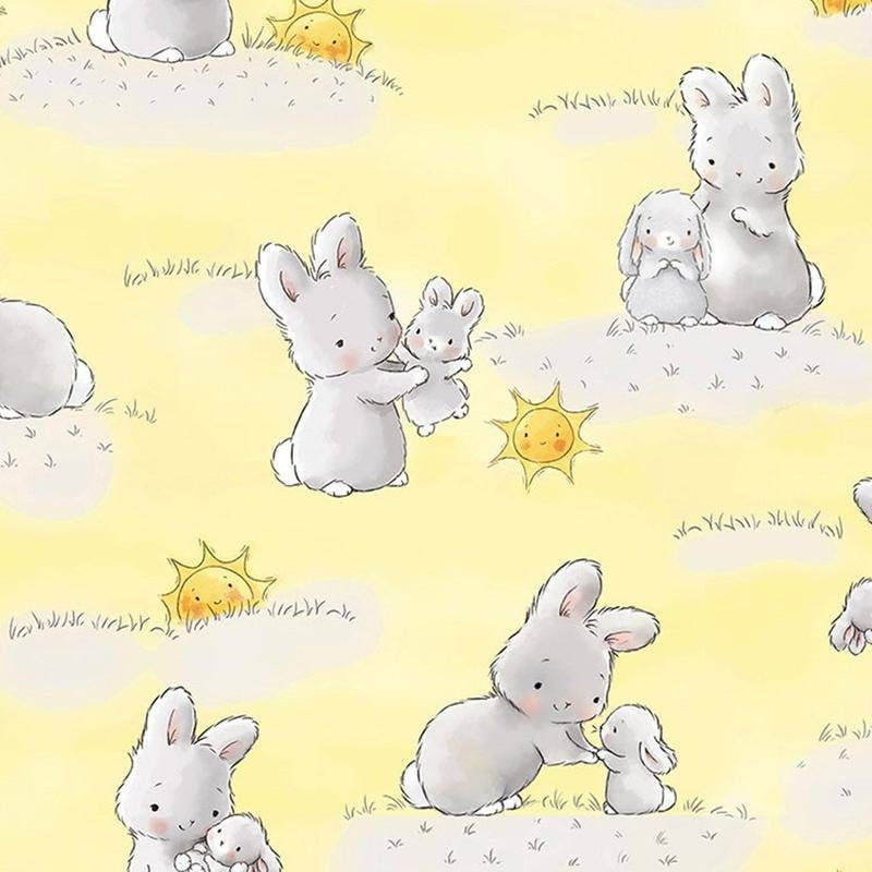 Bunnies By The Bay by Timeless Treasures (Cotton Fabric) TT-C6454-Yellow