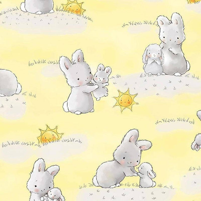 Bunnies By The Bay by Timeless Treasures (Cotton Fabric) TT-C6454-Yellow