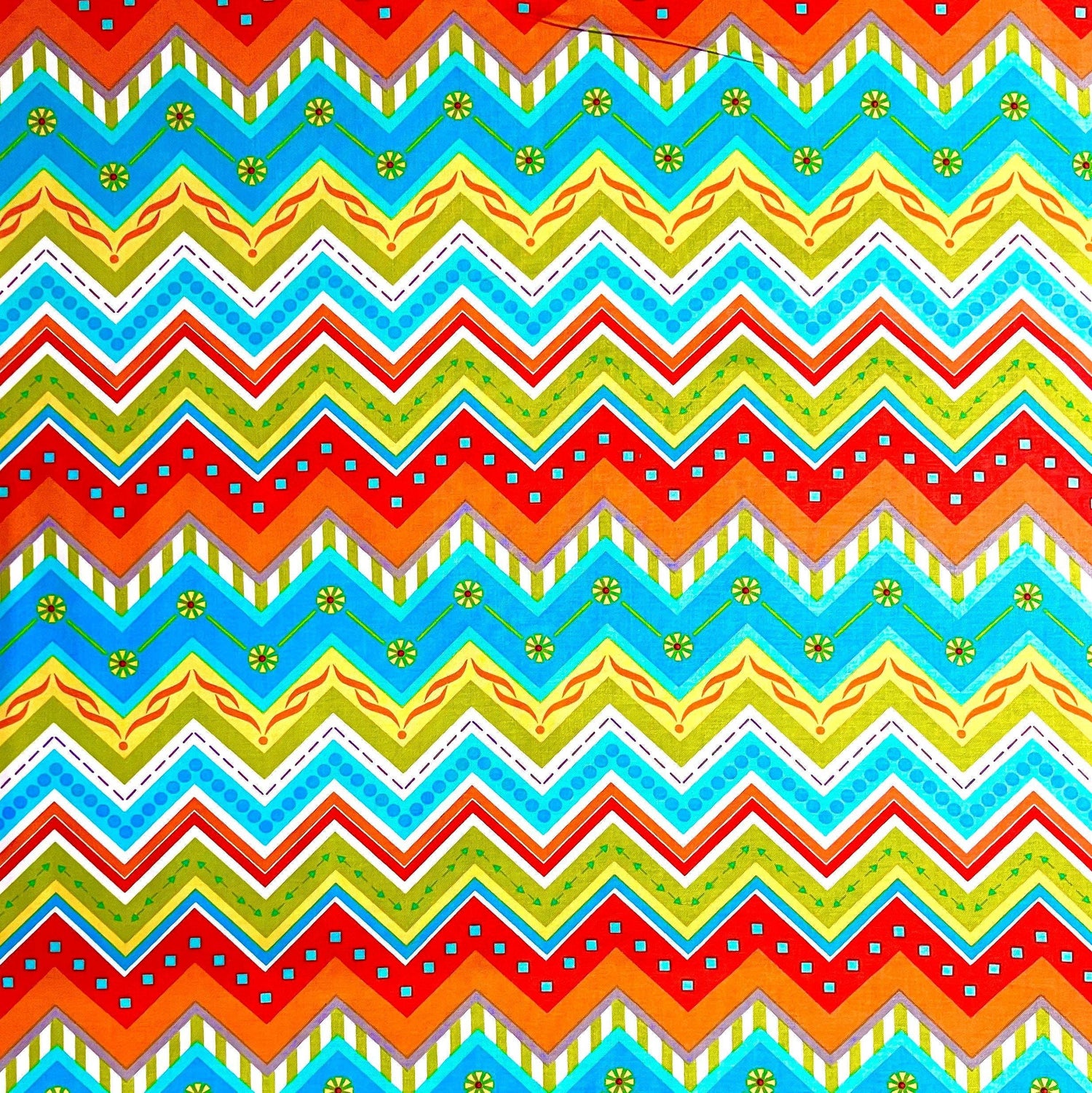 Zig Zag Marine Life fabric by Henry Glass - 6825.16
