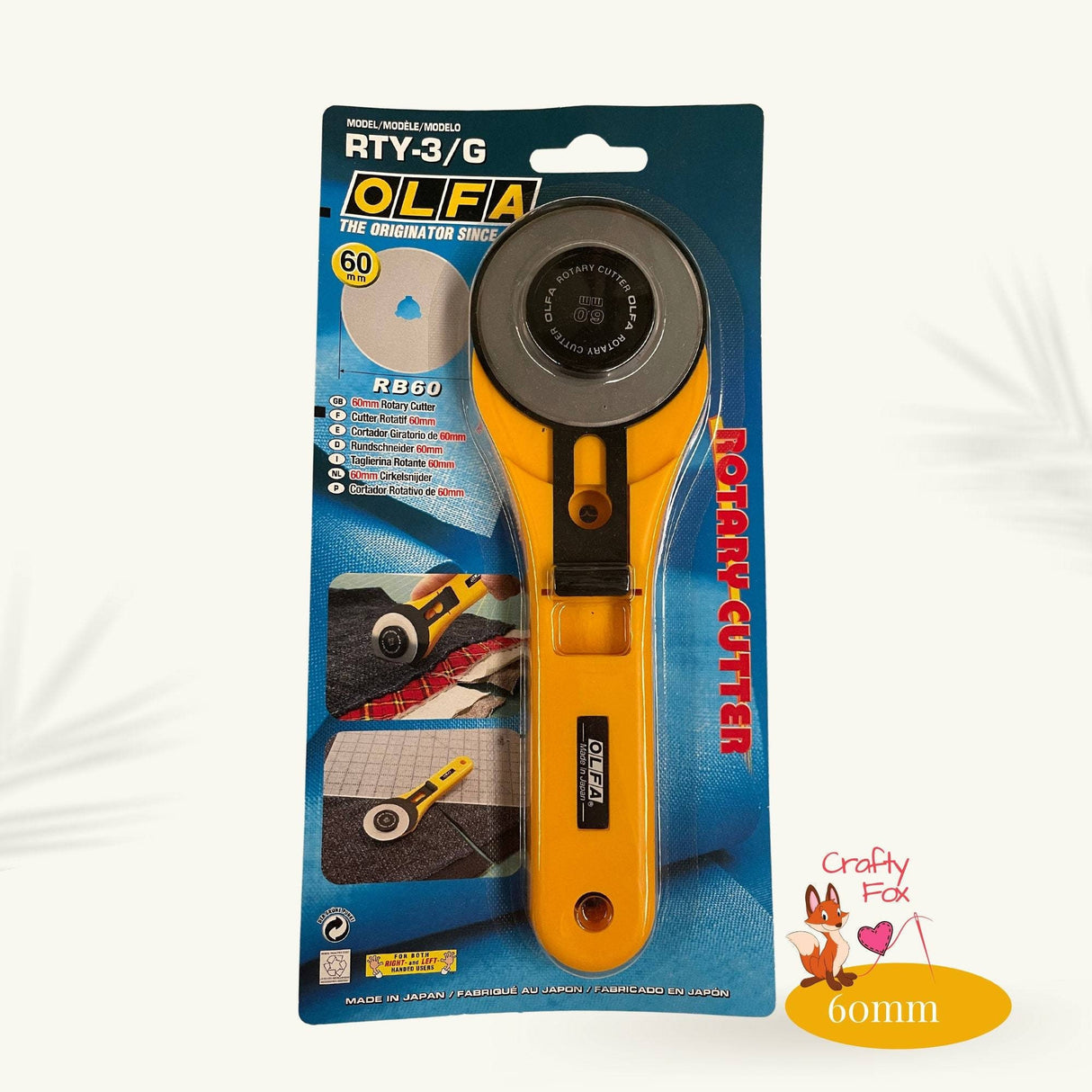 Olfa Rotary Cutter with Blade 60mm RTY-3/G