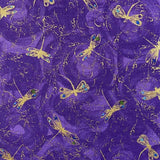 Fly by Night Dragonflies Purple - Timeless Treasures - Cotton Quilting Fabric - CM6097