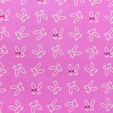 Bunny Bowtie Pink Cotton Quilting Fabric by Sandra Clemons, Michael Miller DC7419-Flow