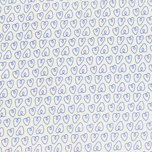 Petite Hearts in Blue, cotton quilting fabric by Michael Miller MM6555G.Blue
