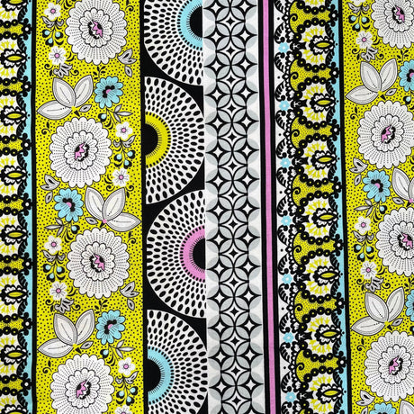 Candy Licorice Multi Border fabric StudioE - SE3352.91