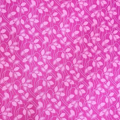 Candy Pink fabric Licorice Pink Leaves Cotton Quilting fabric StudioE - SE3354.22