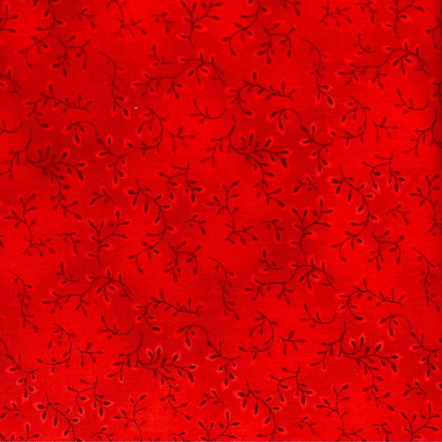 Red Fabric Vine Folio Basics Henry Glass HG7755.81