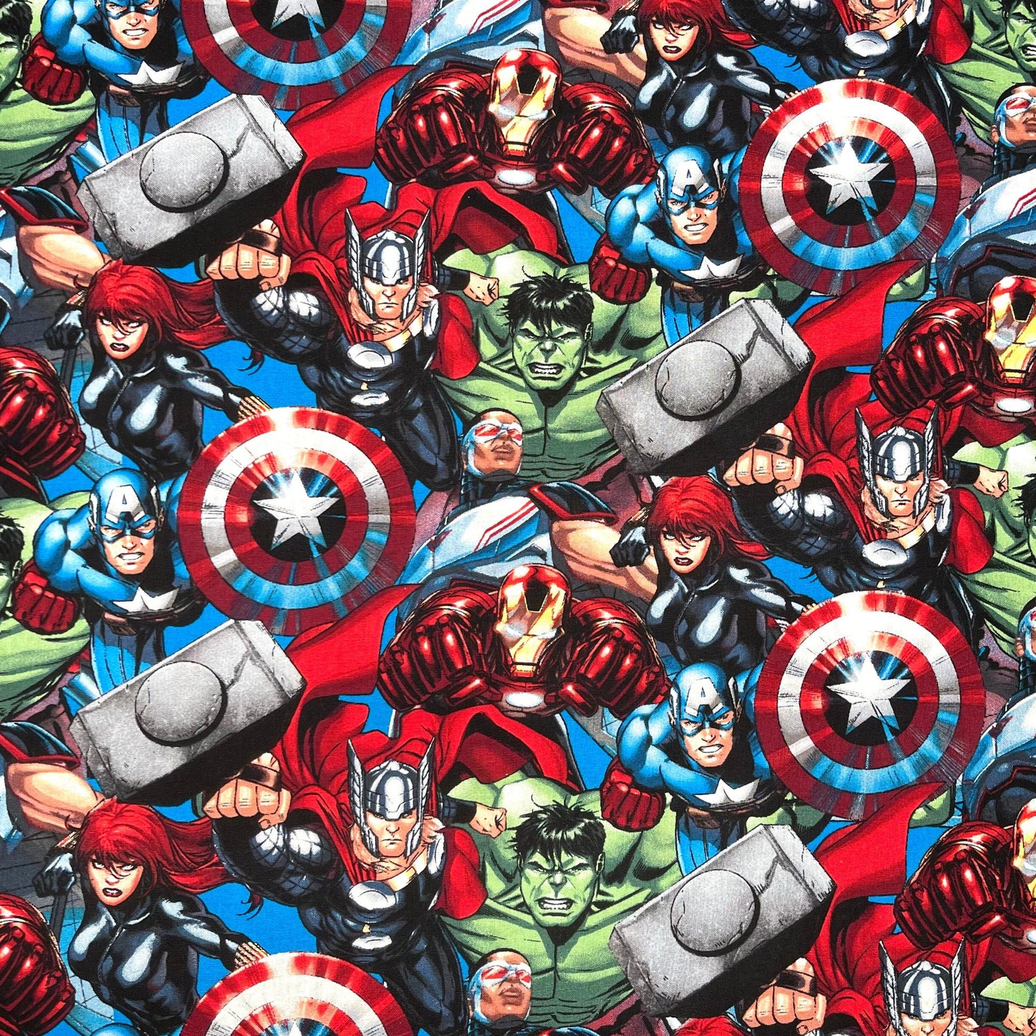 Packed Avengers, Cotton Quilting Marvel fabric by Springs Creative SP-CP65606multi
