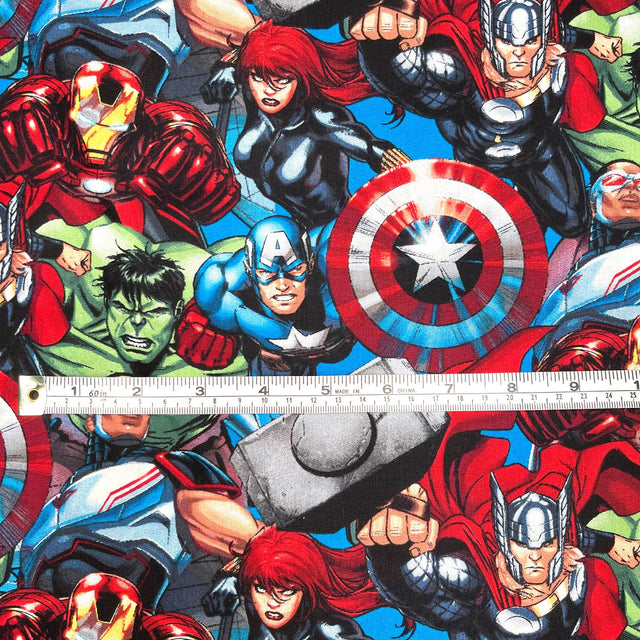 Packed Avengers, Cotton Quilting Marvel fabric by Springs Creative SP-CP65606multi