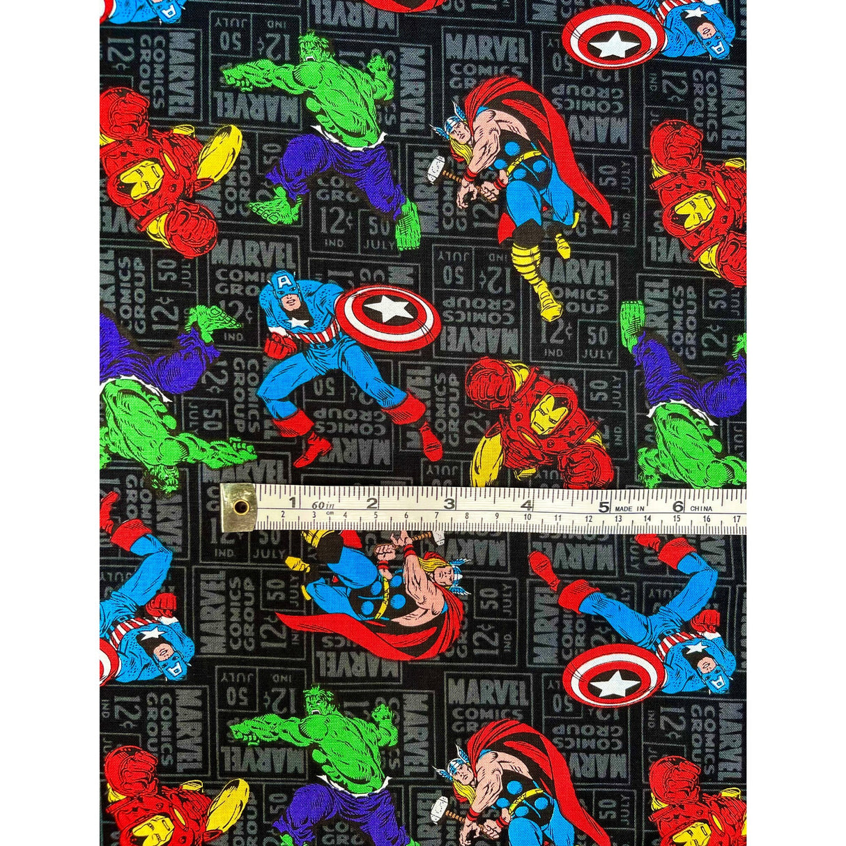 Marvel Characters tossed, Cotton Quilting fabric Springs Creative CP62677