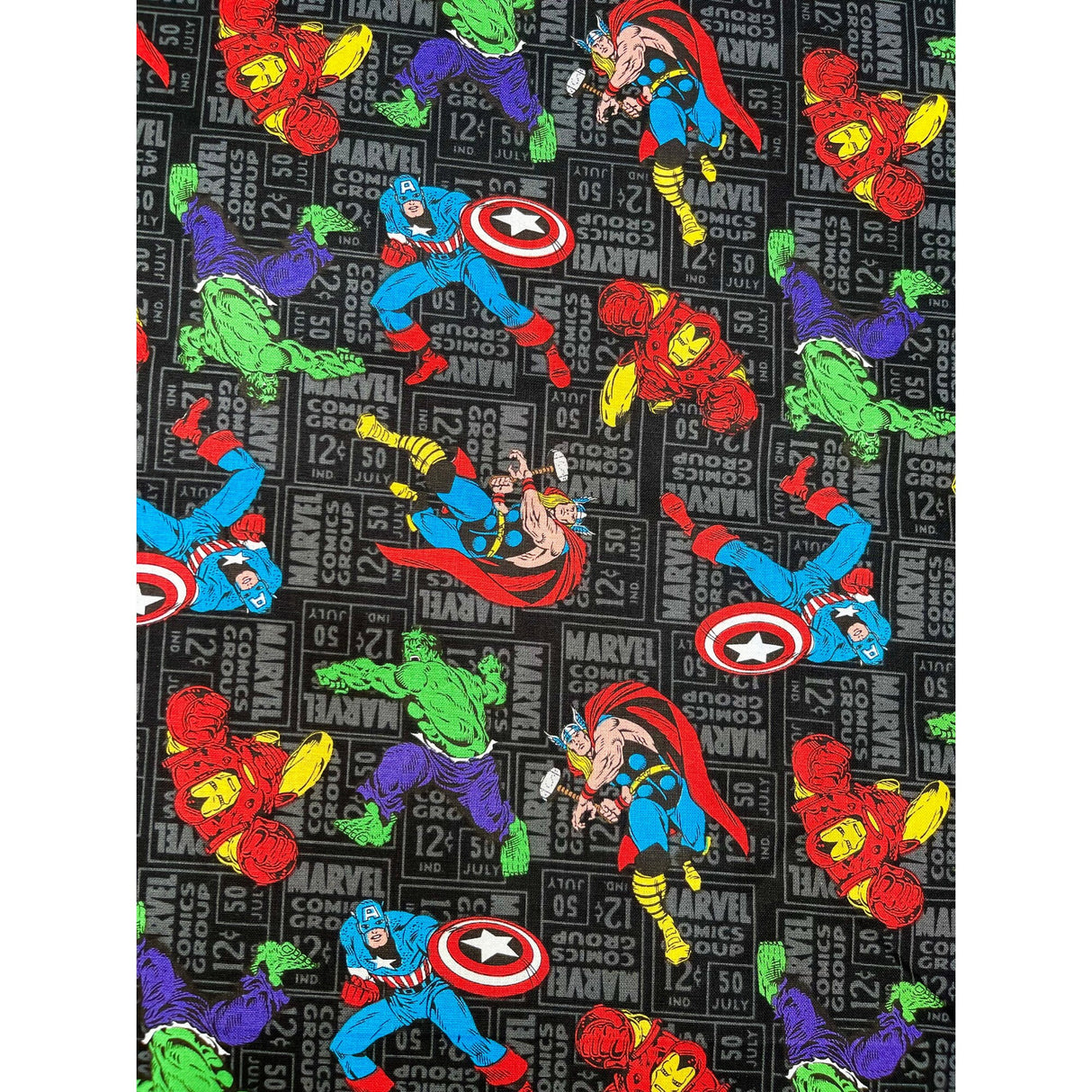 Marvel Characters tossed, Cotton Quilting fabric Springs Creative CP62677