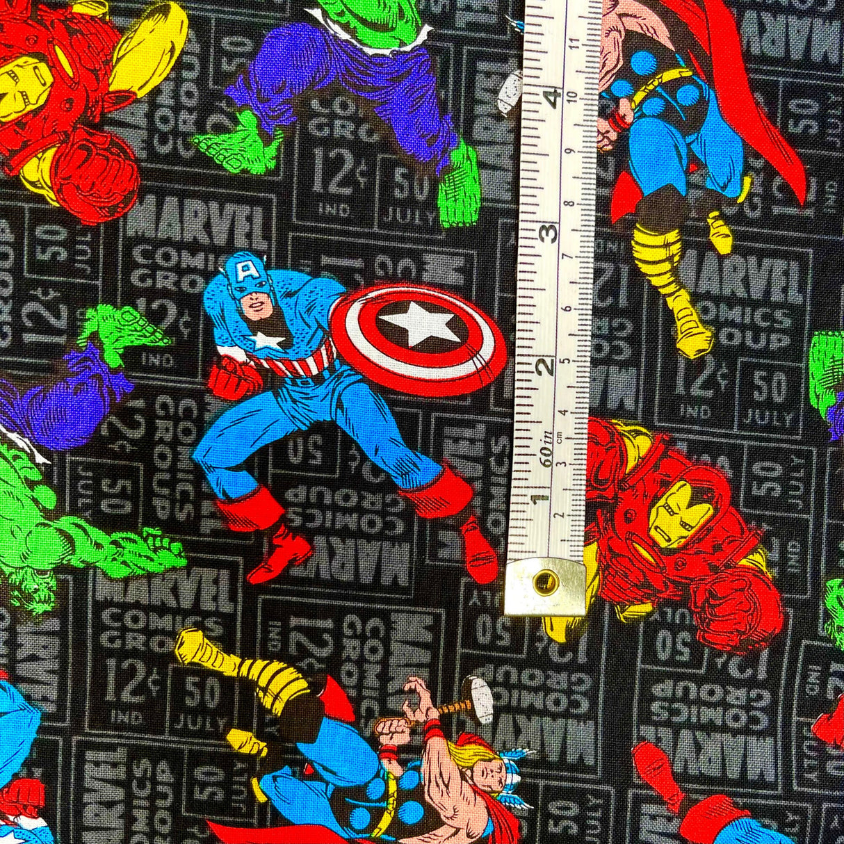 Marvel Characters tossed, Cotton Quilting fabric Springs Creative CP62677