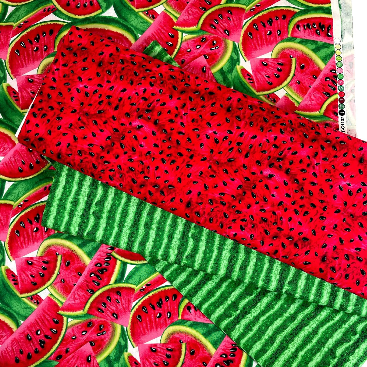 Green Watermelon Skin Fruit Fabric Timeless Treasures Fabric