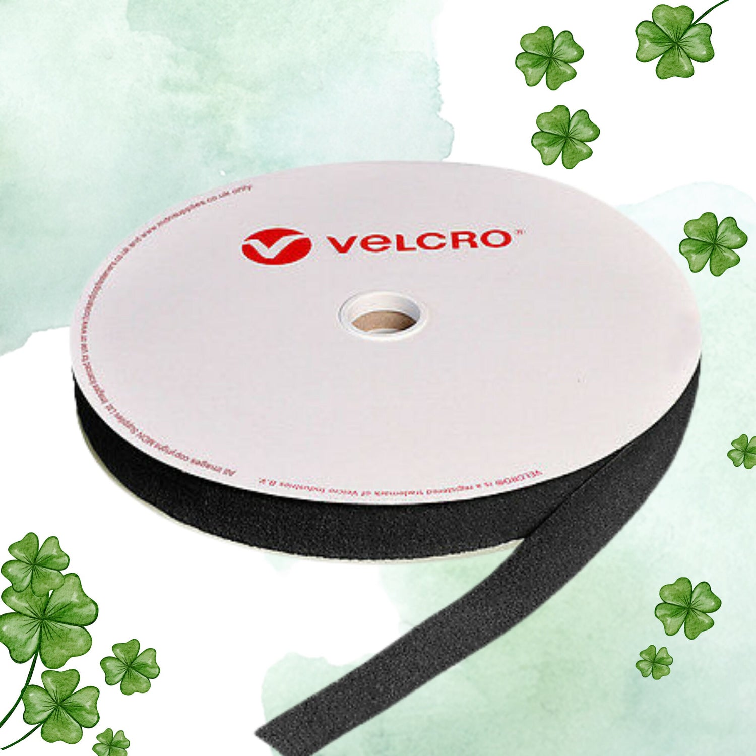 Hook and Loop Fastener 25mm wide - Sew-On Velcro Black, White or Cream