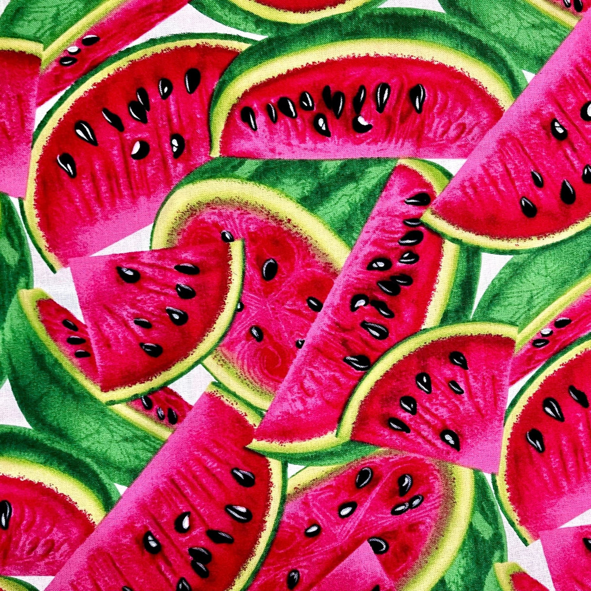 Watermelon Sliced Red Quilting Cotton - Timeless Treasures Fabric TT-C1137.Multi