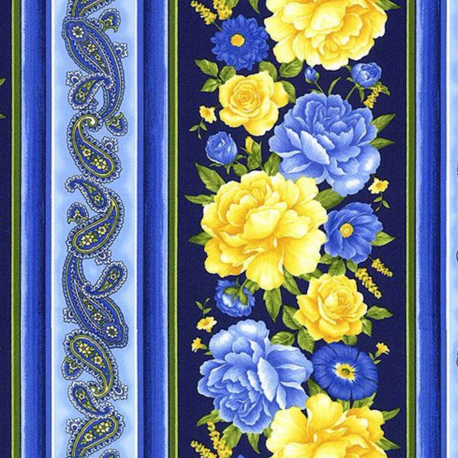 Angelica Border fabric Timeless Treasures Floral Cotton Quilters fabric C6361