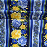 Angelica Border fabric Timeless Treasures Floral Cotton Quilters fabric C6361