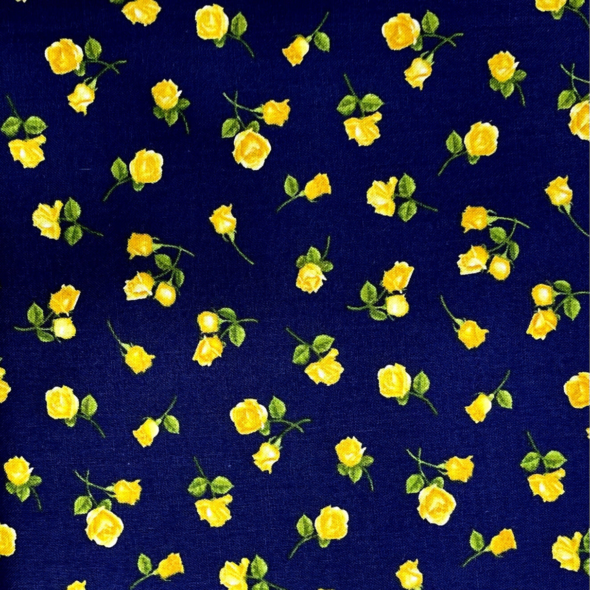 Angelica Little Yellow Roses fabric Timeless Treasures Floral Cotton Quilters fabric C6364