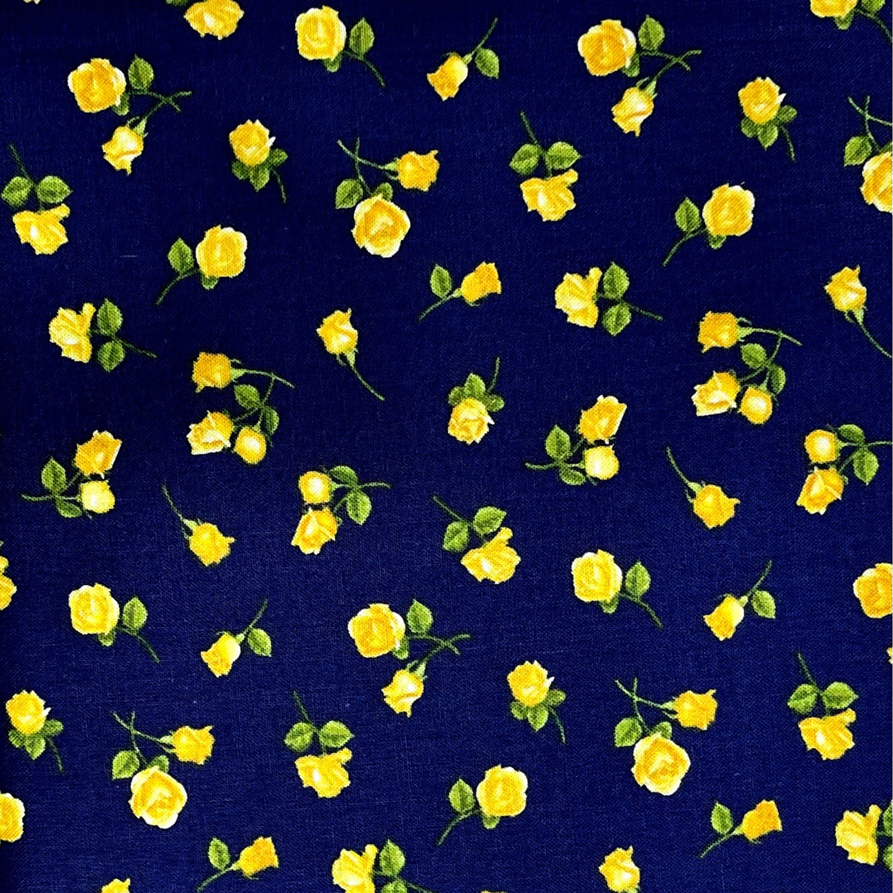 Angelica Little Yellow Roses fabric Timeless Treasures Floral Cotton Quilters fabric C6364