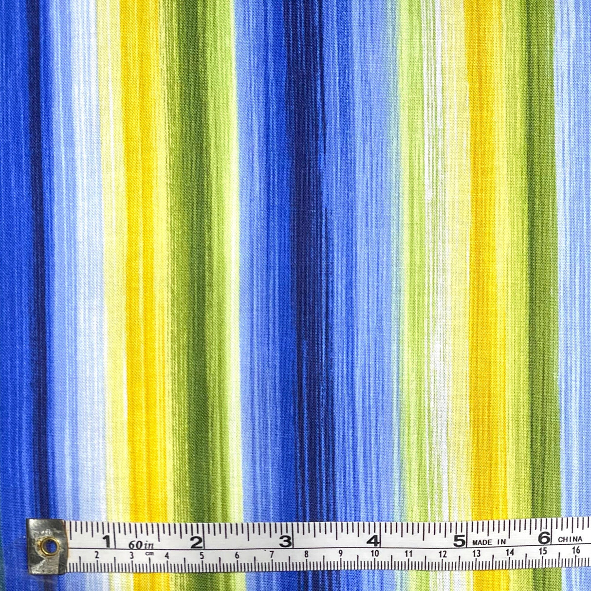 Floral Blue fabric Yellow Stripes Angelica Bright fabric Timeless Treasures Craft Cotton Quilters fabric C6362