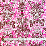 Color Brigade, Pink floral Cotton Quilting Fabric by Jennifer Paganelli, FreeSpirit fabric PWJP112.Maroon